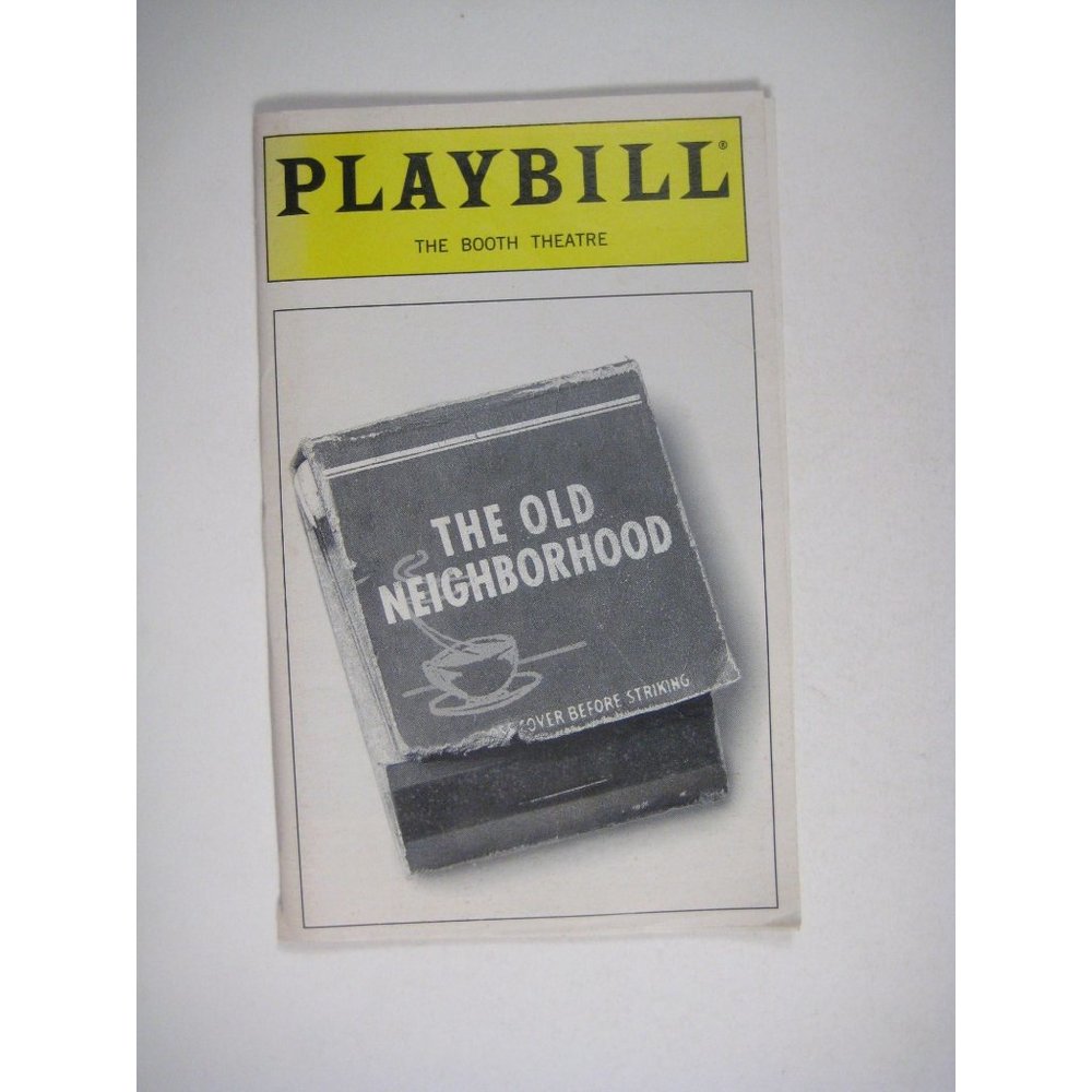 Old Neighborhood Playbill Opening Night 1998 Theatre Patti Lupone Peter Riegert